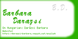 barbara darazsi business card