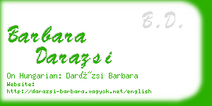 barbara darazsi business card